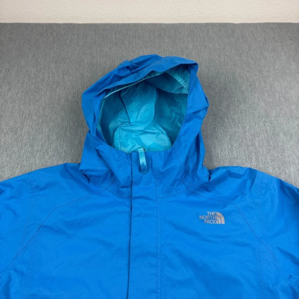 The North Face Jacket Boys XL Blue Resolve Reflective Dryvent Hooded Windbreaker